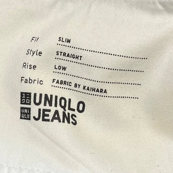 UNIQLO Navy Stretch Selvedge Slim Straight Jeans Men's Size 36X32 - Picture 8 of 8